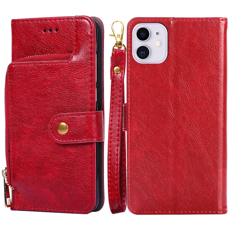 For iPhone 11 Zipper Bag PU + TPU Horizontal Flip Leather Case with Holder & Card Slot & Wallet & Lanyard