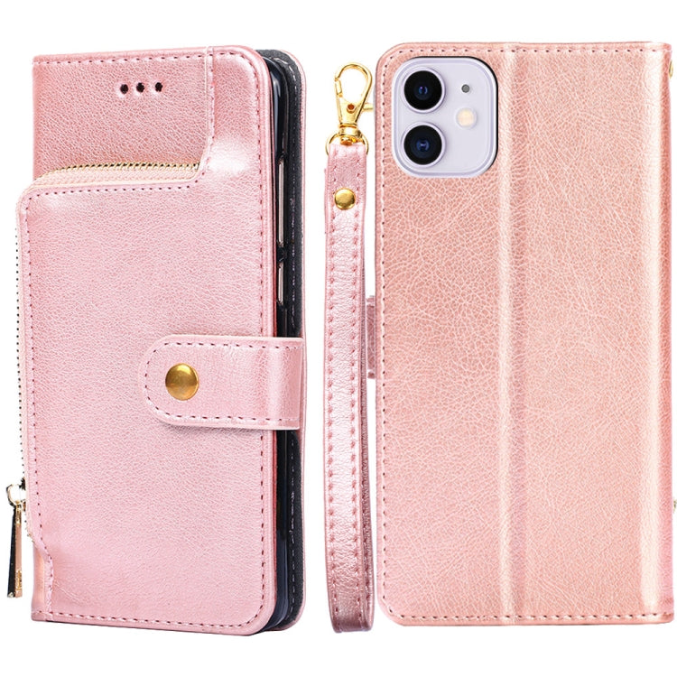 For iPhone 11 Zipper Bag PU + TPU Horizontal Flip Leather Case with Holder & Card Slot & Wallet & Lanyard