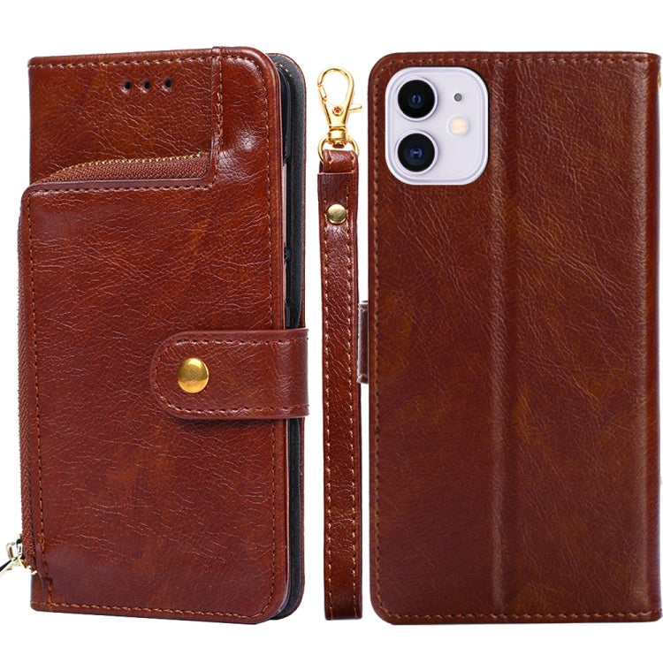 For iPhone 11 Zipper Bag PU + TPU Horizontal Flip Leather Case with Holder & Card Slot & Wallet & Lanyard