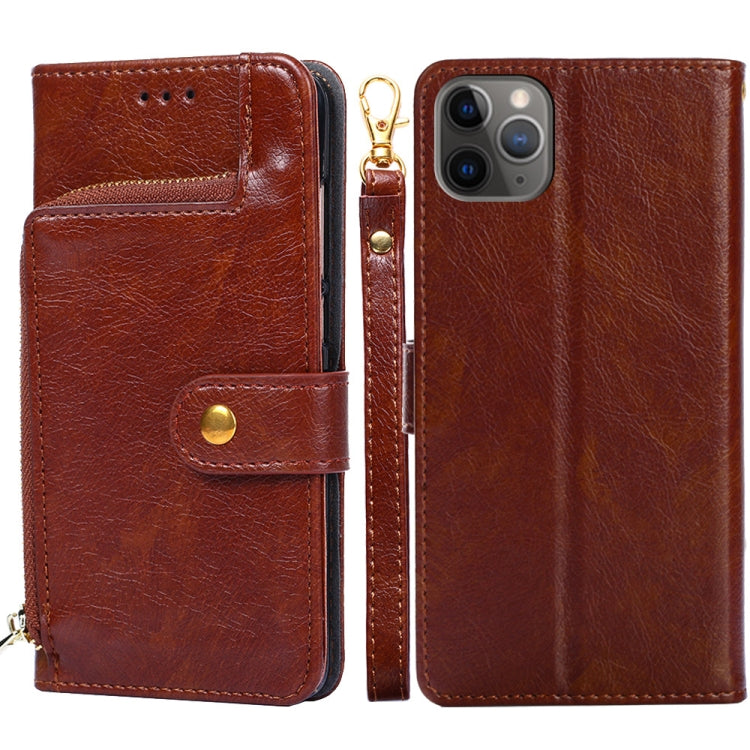 For iPhone 11 Pro Zipper Bag PU + TPU Horizontal Flip Leather Case with Holder & Card Slot & Wallet & Lanyard