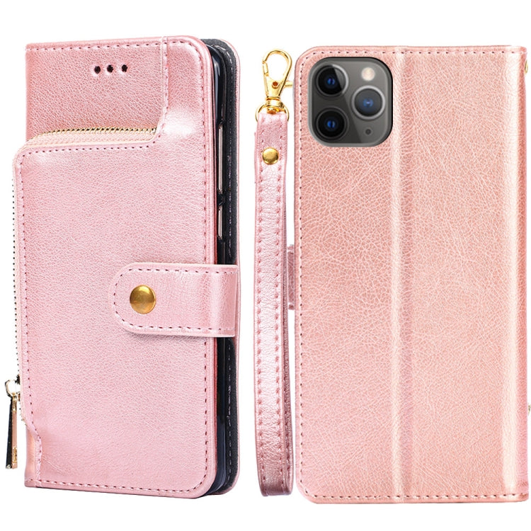 For iPhone 11 Pro Max Zipper Bag PU + TPU Horizontal Flip Leather Case with Holder & Card Slot & Wallet & Lanyard