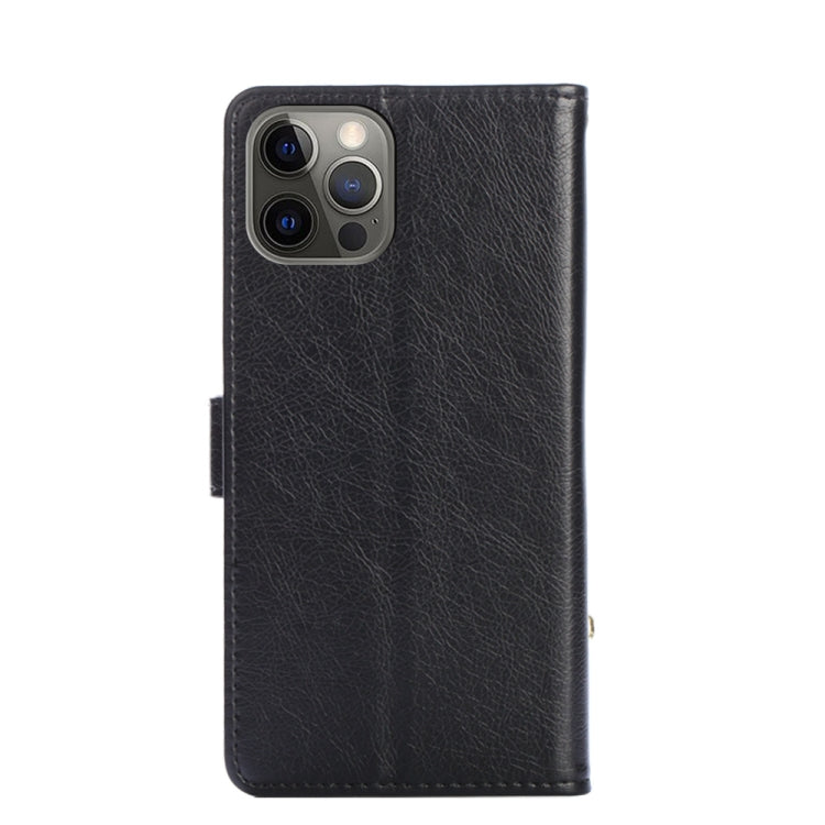 For iPhone 12 Pro Zipper Bag PU + TPU Horizontal Flip Leather Case with Holder & Card Slot & Wallet & Lanyard / 12