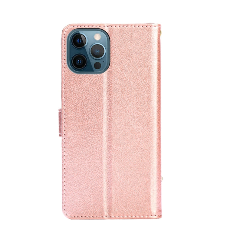 For iPhone 12 Pro Max Zipper Bag PU + TPU Horizontal Flip Leather Case with Holder & Card Slot & Wallet & Lanyard