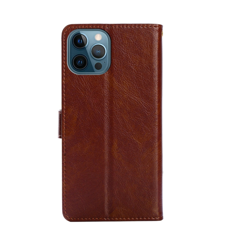 For iPhone 12 Pro Max Zipper Bag PU + TPU Horizontal Flip Leather Case with Holder & Card Slot & Wallet & Lanyard