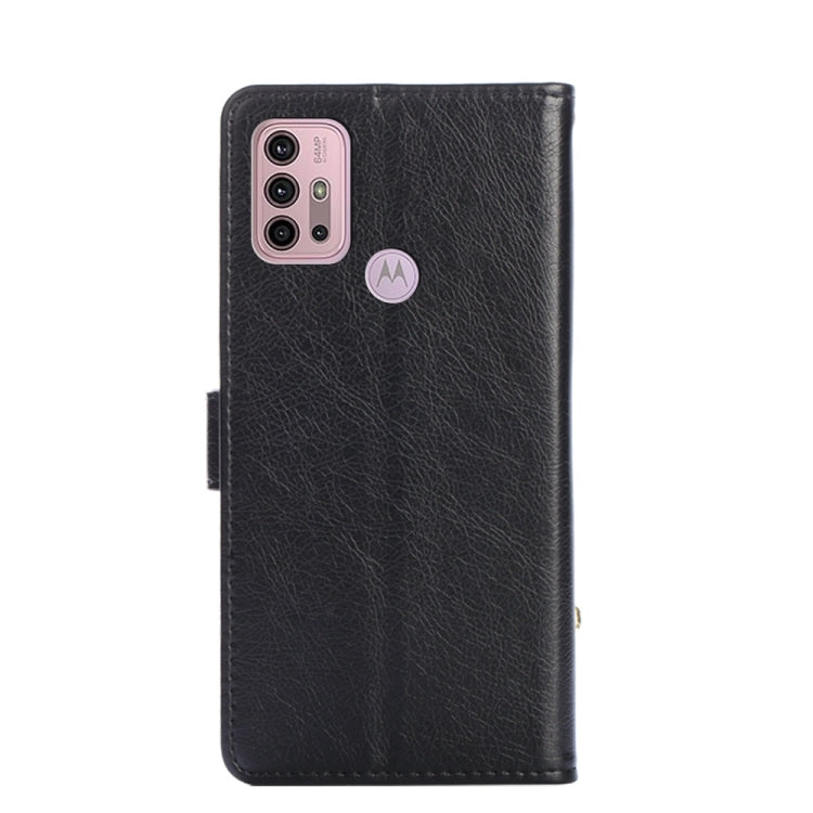 For Motorola Moto G30 Zipper Bag PU + TPU Horizontal Flip Leather Case with Holder & Card Slot & Wallet & Lanyard