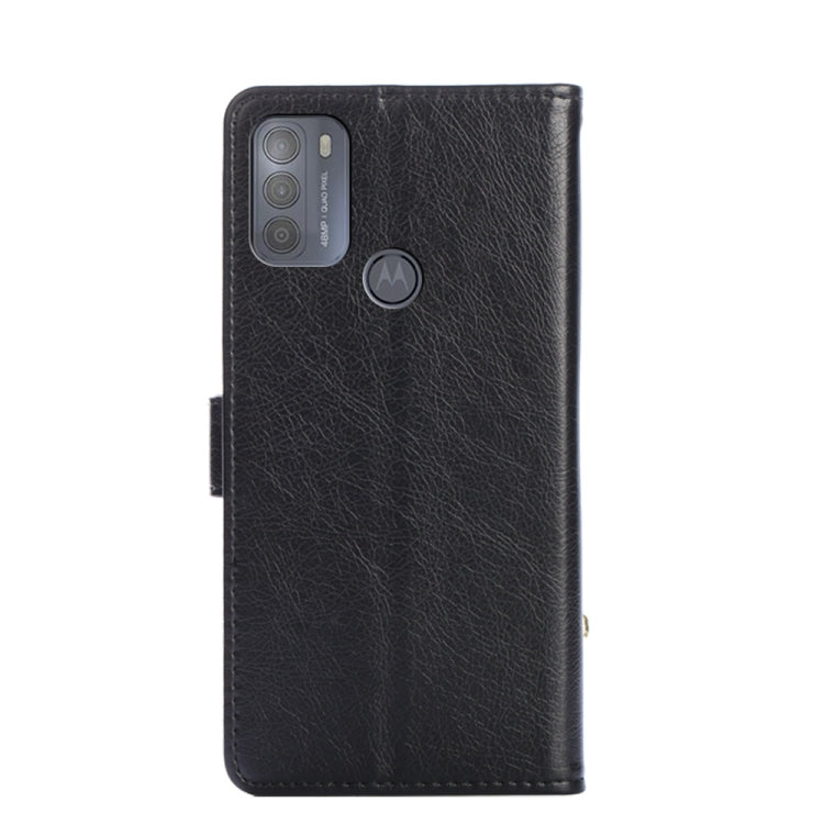For Motorola Moto G50 Zipper Bag PU + TPU Horizontal Flip Leather Case with Holder & Card Slot & Wallet & Lanyard