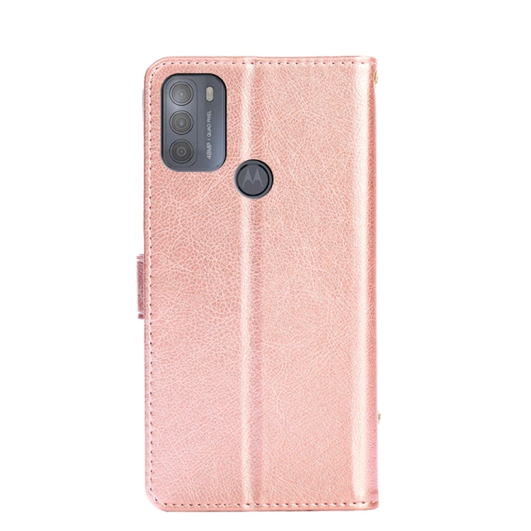 For Motorola Moto G50 Zipper Bag PU + TPU Horizontal Flip Leather Case with Holder & Card Slot & Wallet & Lanyard