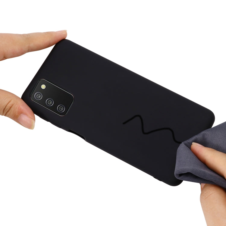 For Samsung Galaxy A03s (166.59mm) Pure Color Liquid Silicone Shockproof Full Coverage Case