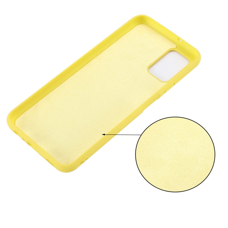 For Samsung Galaxy A03s (166.59mm) Pure Color Liquid Silicone Shockproof Full Coverage Case
