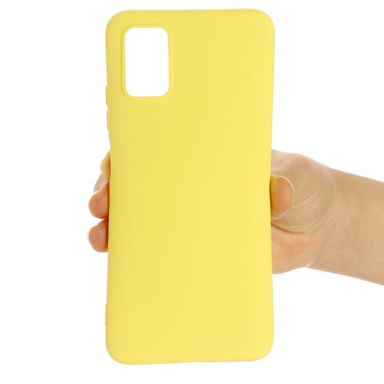For Samsung Galaxy A03s (166.59mm) Pure Color Liquid Silicone Shockproof Full Coverage Case