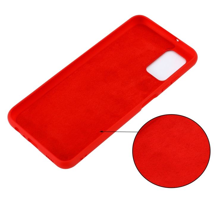 For Samsung Galaxy A03s (166.59mm) Pure Color Liquid Silicone Shockproof Full Coverage Case