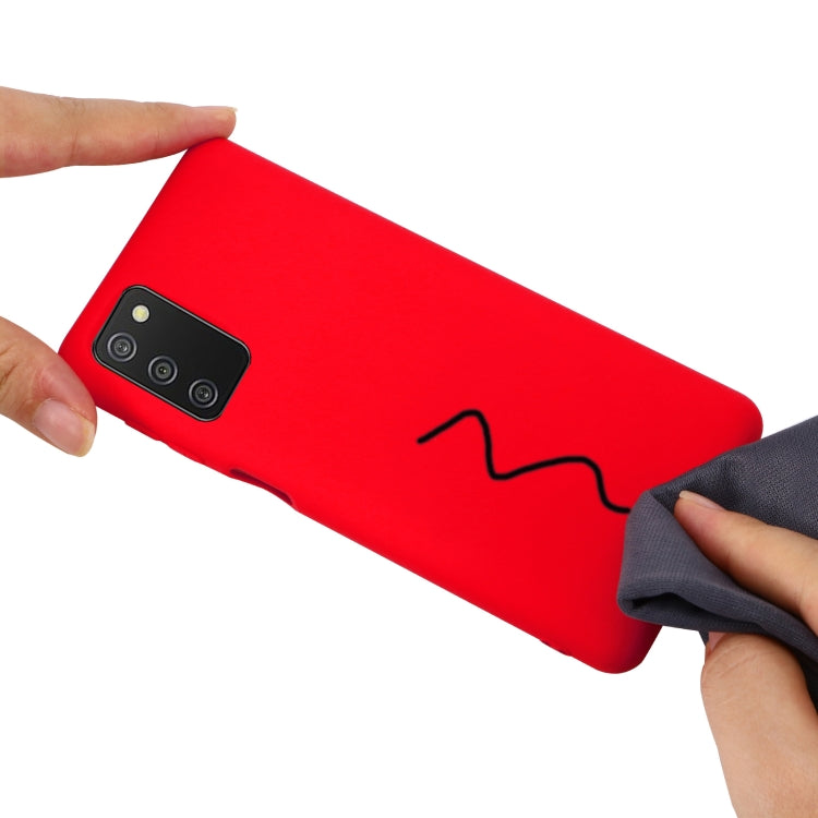For Samsung Galaxy A03s (166.59mm) Pure Color Liquid Silicone Shockproof Full Coverage Case