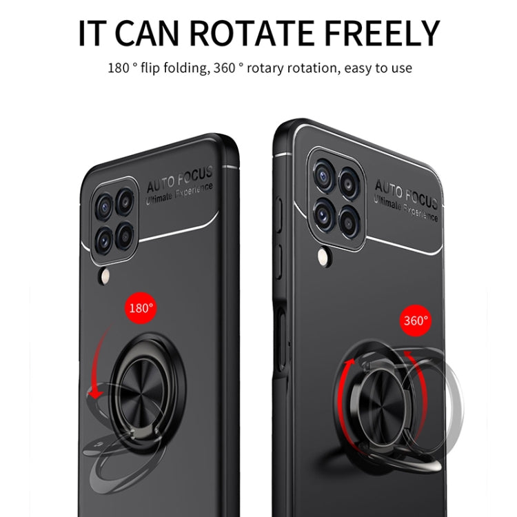 For Samsung Galaxy M32 4G Indian Version Metal Ring Holder 360 Degree Rotating TPU Case