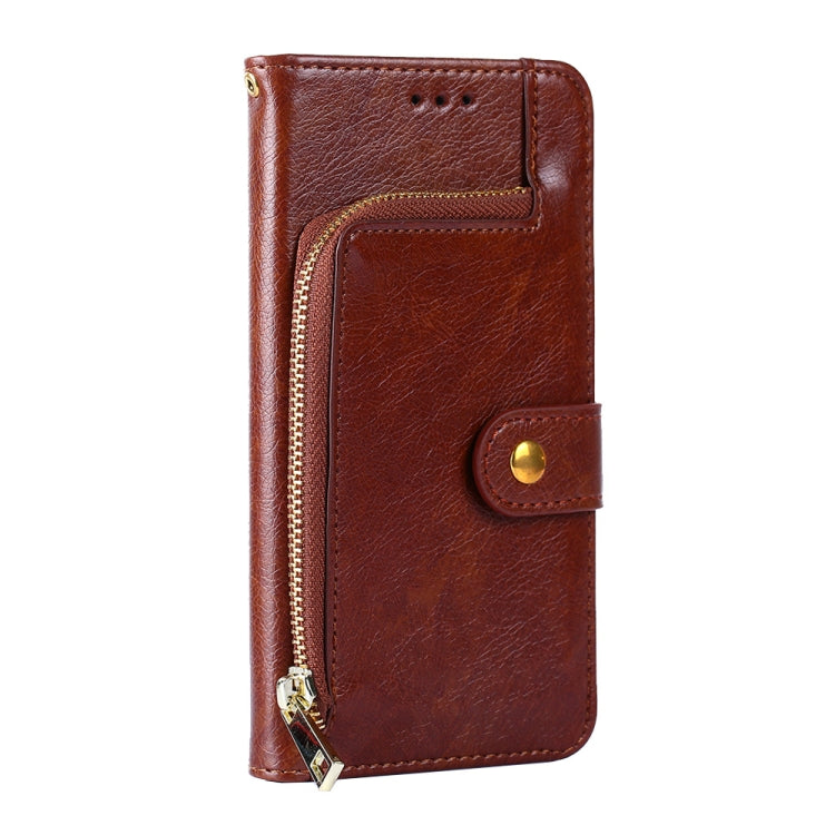 For ZTE Blade A7s 2020 Zipper Bag PU + TPU Horizontal Flip Leather Case with Holder & Card Slot & Wallet & Lanyard