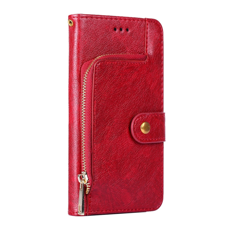For ZTE Axon 30 Pro 5G Zipper Bag PU + TPU Horizontal Flip Leather Case with Holder & Card Slot & Wallet & Lanyard