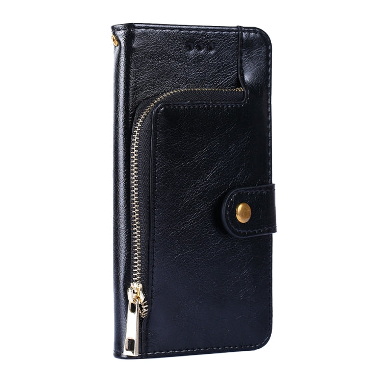 For ZTE Axon 30 Ultra 5G Zipper Bag PU + TPU Horizontal Flip Leather Case with Holder & Card Slot & Wallet & Lanyard
