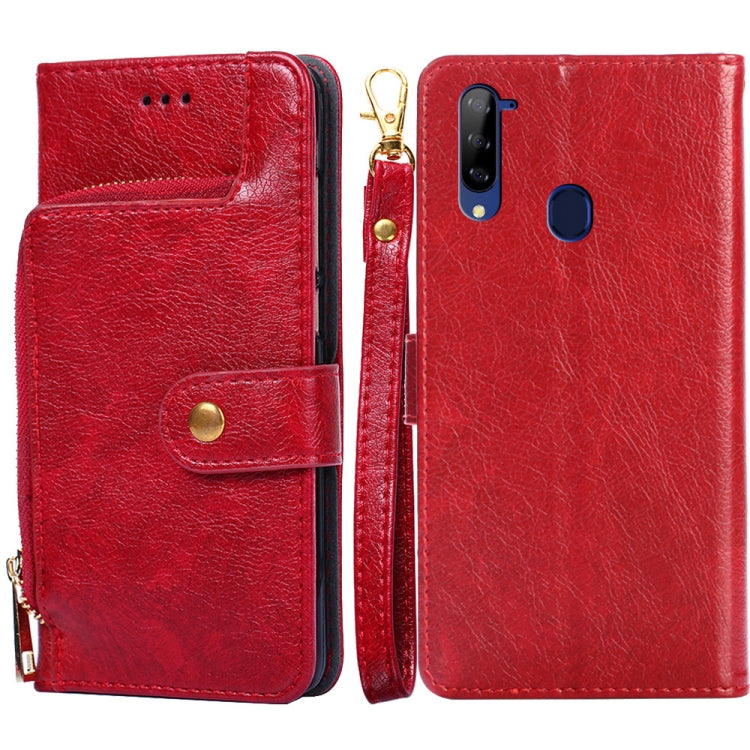 For ZTE Libero 5G Zipper Bag PU + TPU Horizontal Flip Leather Case with Holder & Card Slot & Wallet & Lanyard