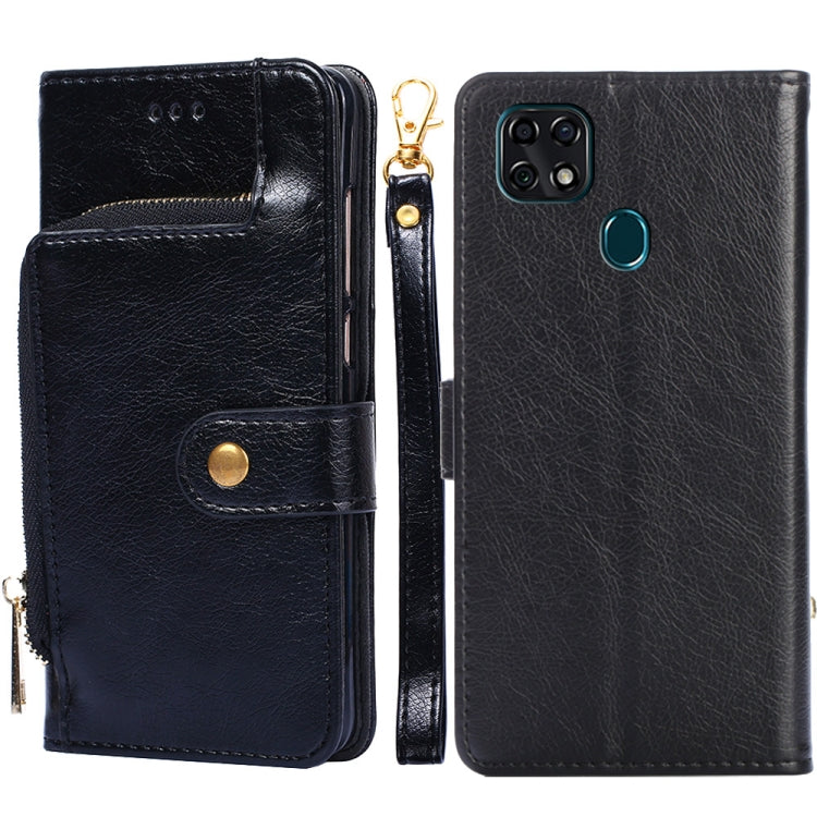 For ZTE Blade V2020 5G Zipper Bag PU + TPU Horizontal Flip Leather Case with Holder & Card Slot & Wallet & Lanyard