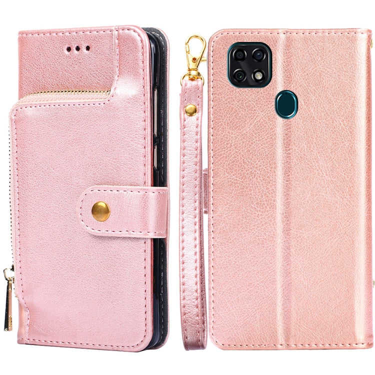 For ZTE Blade V2020 5G Zipper Bag PU + TPU Horizontal Flip Leather Case with Holder & Card Slot & Wallet & Lanyard