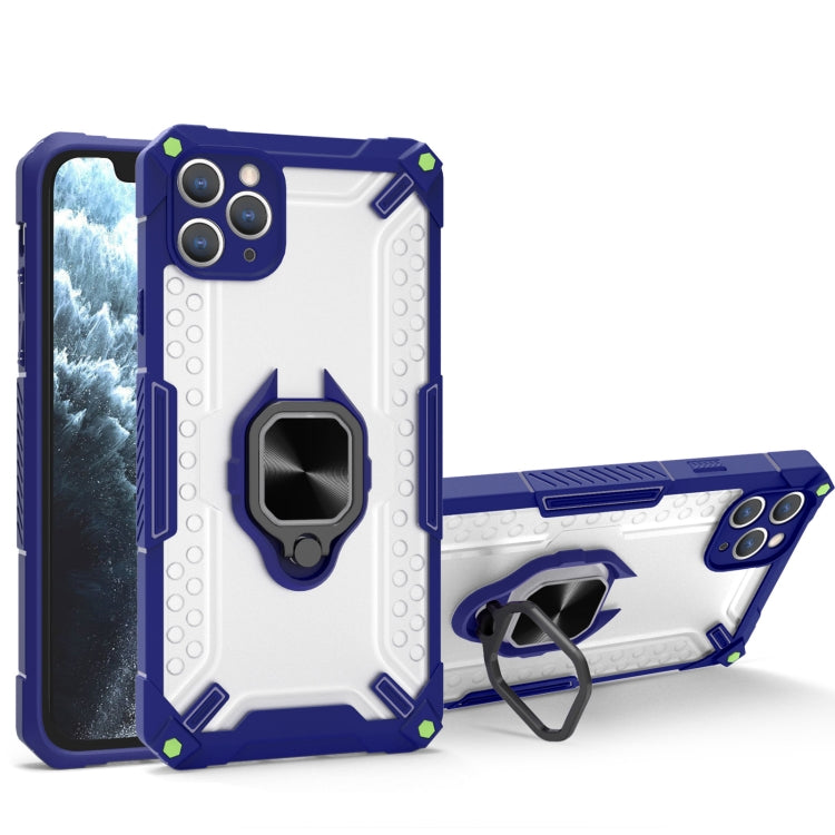 For iPhone 13 Matte TPU + PC Magnetic Shockproof Case with Ring Holder
