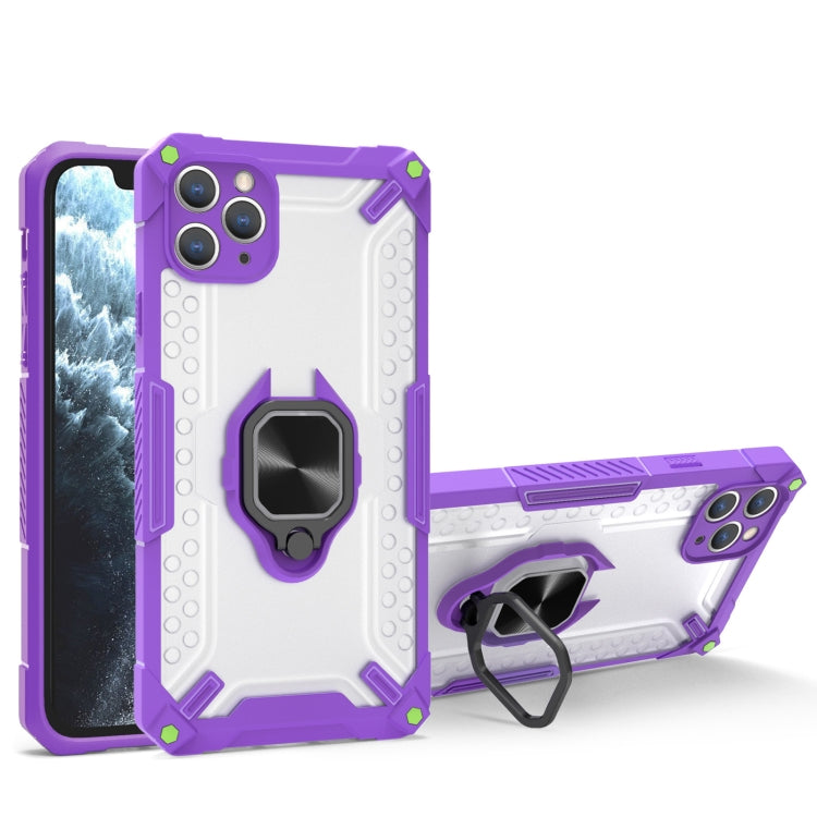 For iPhone 13 Pro Max Matte TPU + PC Magnetic Shockproof Case with Ring Holder