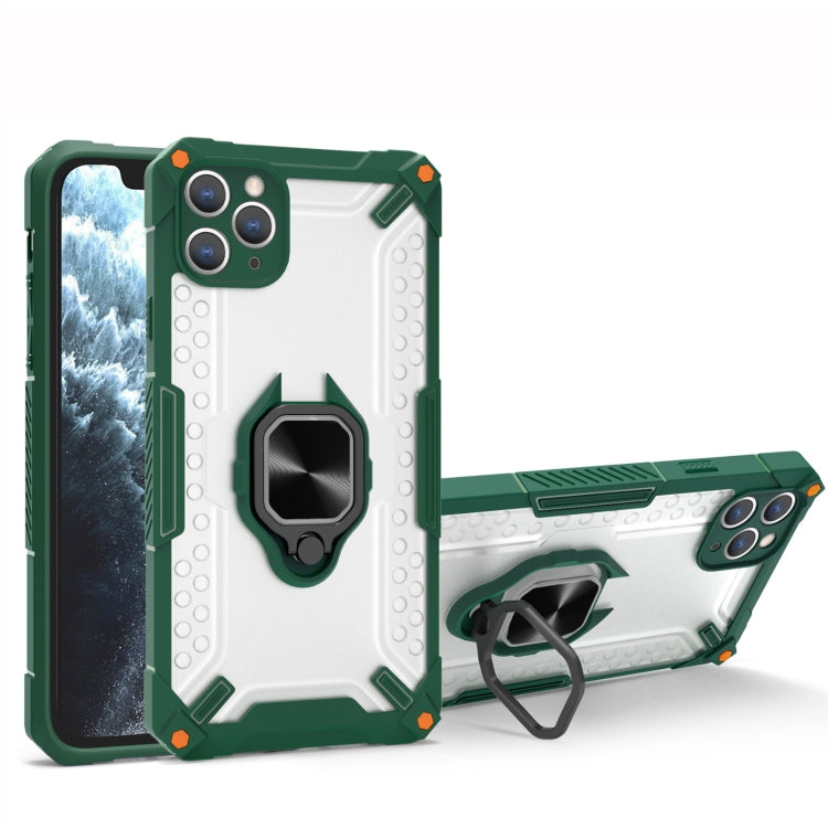 For iPhone 13 Pro Max Matte TPU + PC Magnetic Shockproof Case with Ring Holder