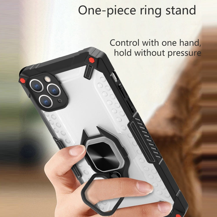 For iPhone 13 Pro Max Matte TPU + PC Magnetic Shockproof Case with Ring Holder