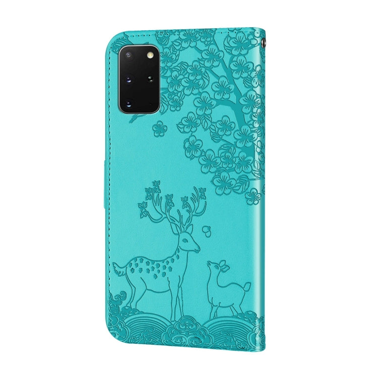 For Samsung Galaxy S20+ Sika Deer Embossing Pattern Horizontal Flip PU Leather Case with Holder & Card Slot & Wallet & Photo Frame