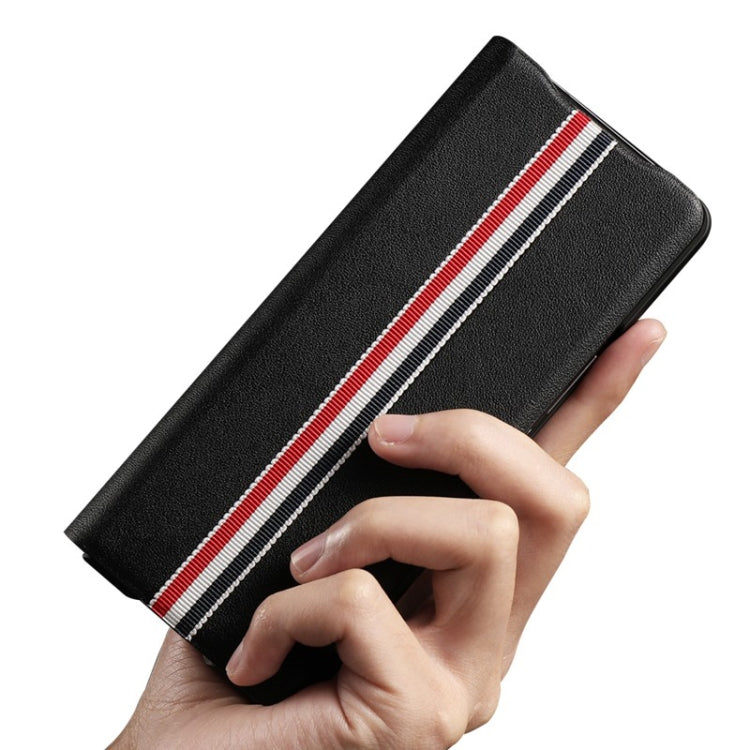 For Samsung Galaxy Z Fold3 5G Cowhide Shockproof Fold Leather Case