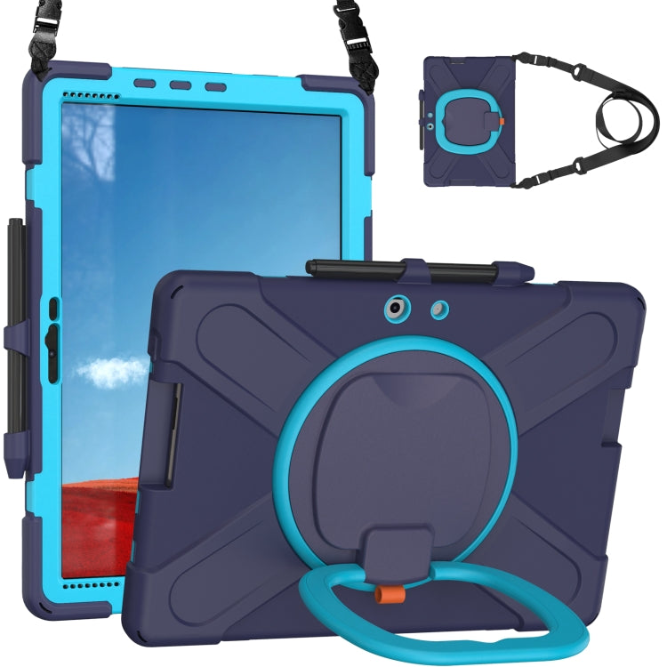 For Microsoft Surface Pro X / Pro X 2021 Silicone + PC Protective Case with Holder & Shoulder Strap