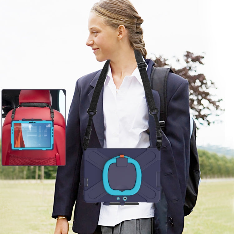 For Microsoft Surface Pro X / Pro X 2021 Silicone + PC Protective Case with Holder & Shoulder Strap