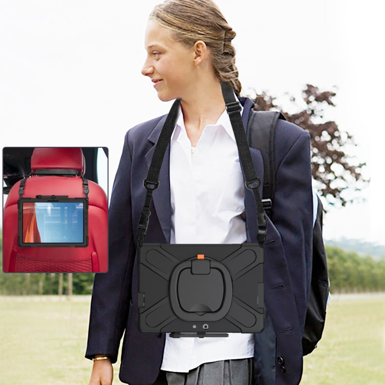 For Microsoft Surface Pro X / Pro X 2021 Silicone + PC Protective Case with Holder & Shoulder Strap