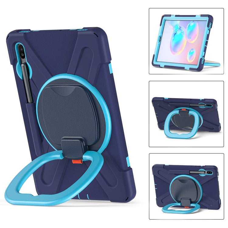 For Samsung Galaxy Tab S6 T860 Silicone + PC Protective Case with Holder & Shoulder Strap