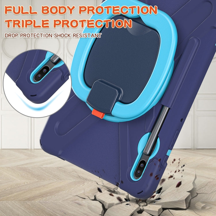 For Samsung Galaxy Tab S6 T860 Silicone + PC Protective Case with Holder & Shoulder Strap