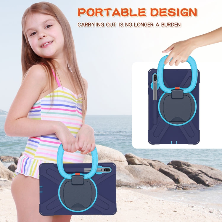 For Samsung Galaxy Tab S6 T860 Silicone + PC Protective Case with Holder & Shoulder Strap