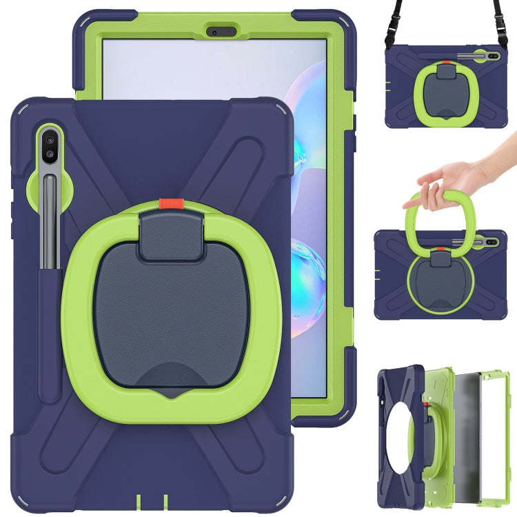 For Samsung Galaxy Tab S6 T860 Silicone + PC Protective Case with Holder & Shoulder Strap