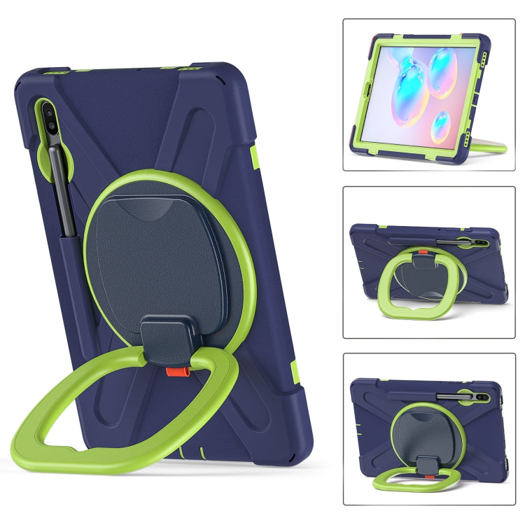 For Samsung Galaxy Tab S6 T860 Silicone + PC Protective Case with Holder & Shoulder Strap