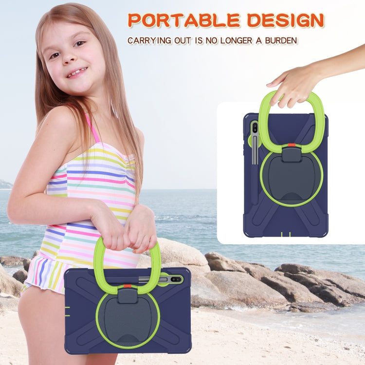 For Samsung Galaxy Tab S6 T860 Silicone + PC Protective Case with Holder & Shoulder Strap