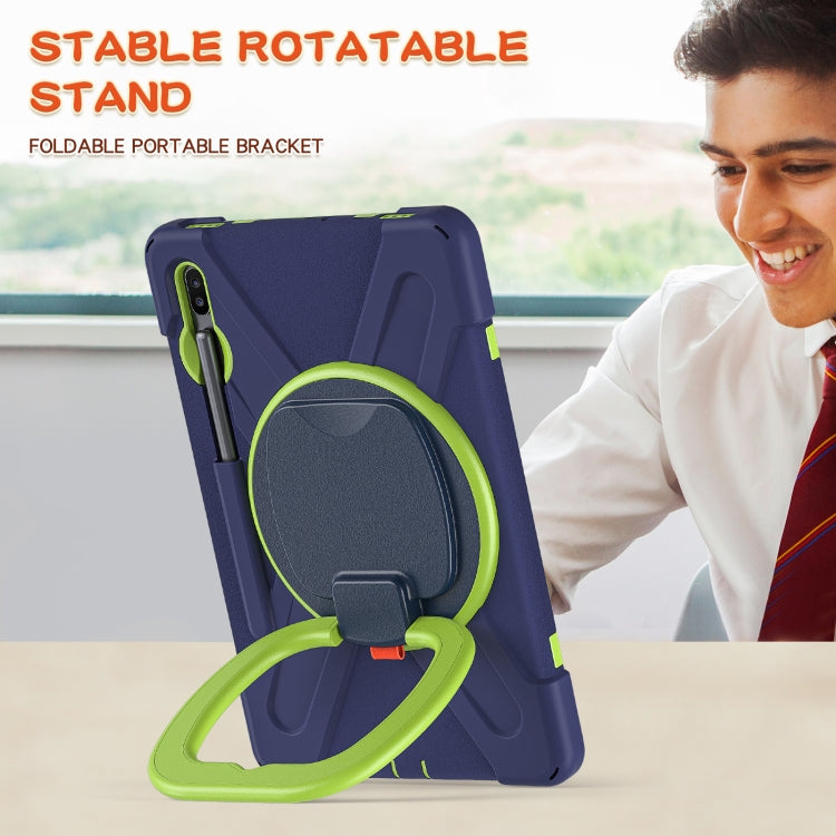 For Samsung Galaxy Tab S6 T860 Silicone + PC Protective Case with Holder & Shoulder Strap
