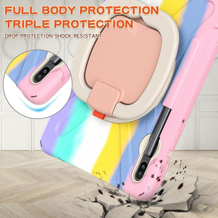 For Samsung Galaxy Tab S6 T860 Silicone + PC Protective Case with Holder & Shoulder Strap