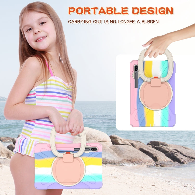 For Samsung Galaxy Tab S6 T860 Silicone + PC Protective Case with Holder & Shoulder Strap