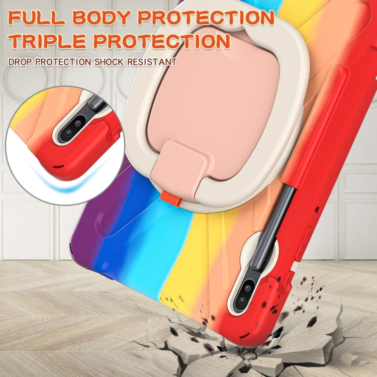 For Samsung Galaxy Tab S6 T860 Silicone + PC Protective Case with Holder & Shoulder Strap
