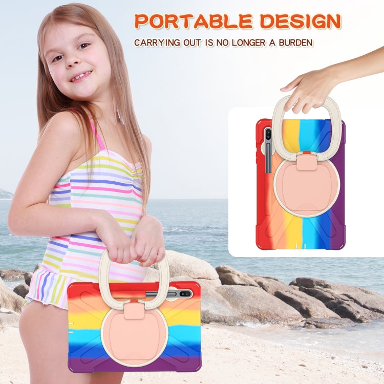 For Samsung Galaxy Tab S6 T860 Silicone + PC Protective Case with Holder & Shoulder Strap
