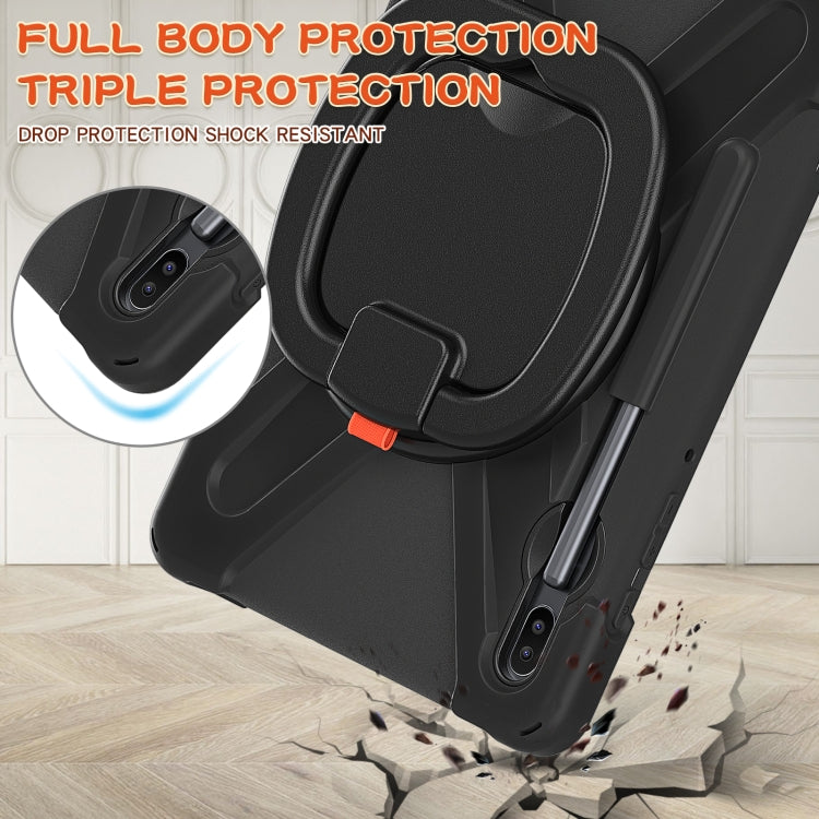 For Samsung Galaxy Tab S6 T860 Silicone + PC Protective Case with Holder & Shoulder Strap