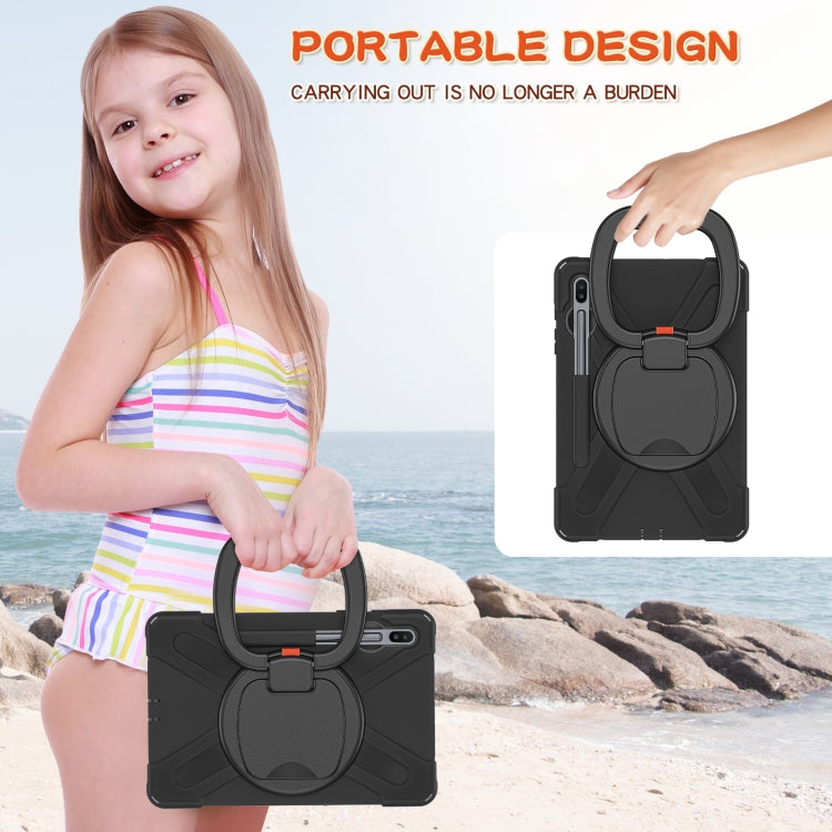 For Samsung Galaxy Tab S6 T860 Silicone + PC Protective Case with Holder & Shoulder Strap