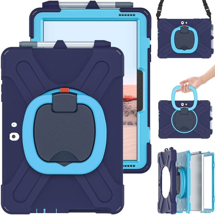 For Microsoft Surface Go 3 / 2 / 1 Silicone + PC Protective Case with Holder & Shoulder Strap
