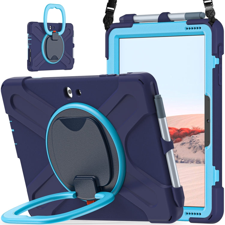 For Microsoft Surface Go 3 / 2 / 1 Silicone + PC Protective Case with Holder & Shoulder Strap