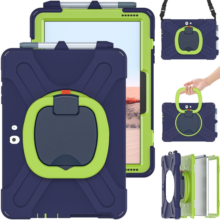 For Microsoft Surface Go 3 / 2 / 1 Silicone + PC Protective Case with Holder & Shoulder Strap
