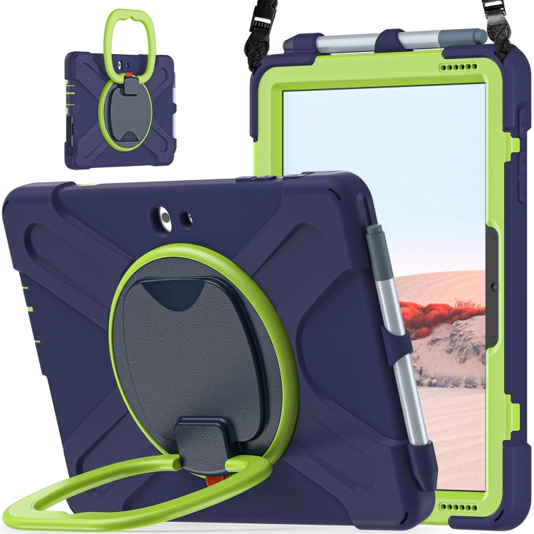 For Microsoft Surface Go 3 / 2 / 1 Silicone + PC Protective Case with Holder & Shoulder Strap
