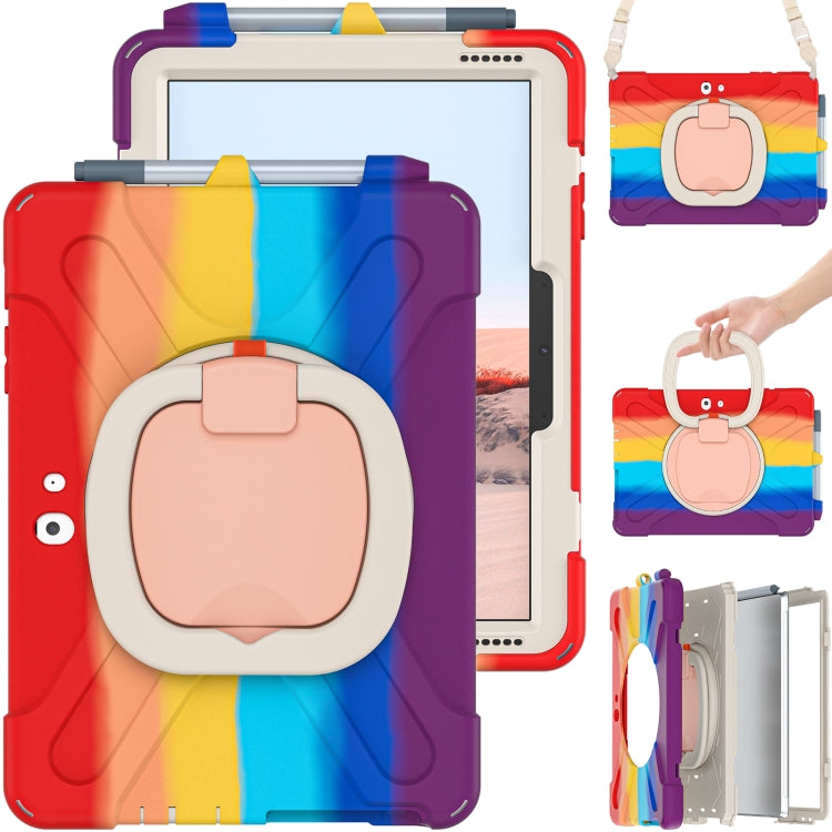 For Microsoft Surface Go 3 / 2 / 1 Silicone + PC Protective Case with Holder & Shoulder Strap